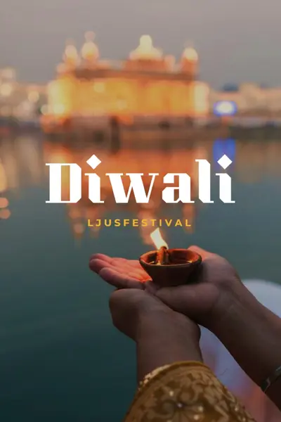 Diwalis ljus blue modern-simple