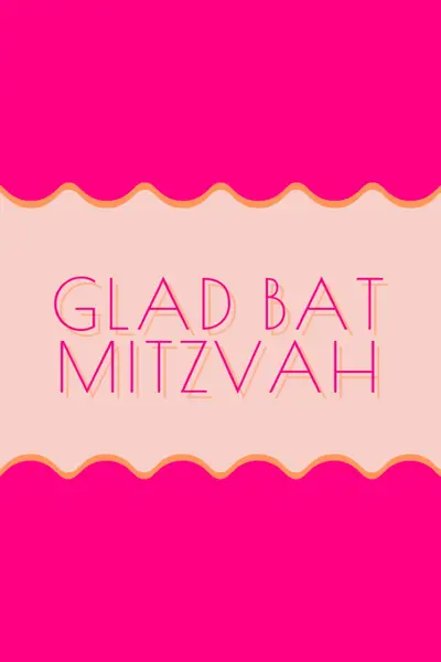 Bat mitzvah välsignelser pink whimsical-color-block