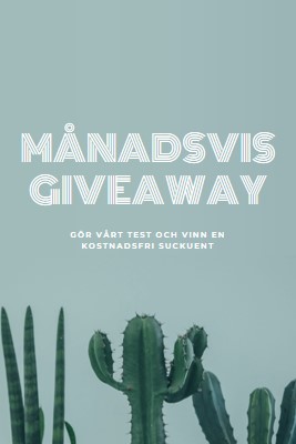 Månatligt giveaway-test green modern-simple