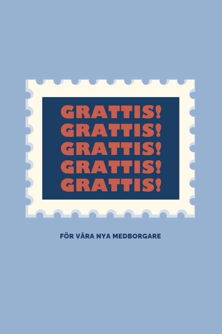 Grattis till våra nya medborgare blue modern-simple