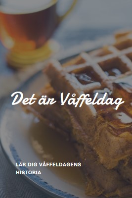 Det är Våffeldag blue modern-simple