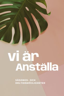 Vi anställer säsongsarbetare pink modern-simple