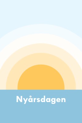 Nyårssol blue modern-simple