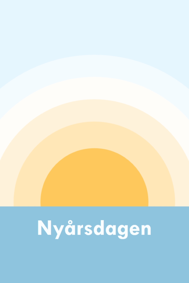 Nyårssol blue modern-simple