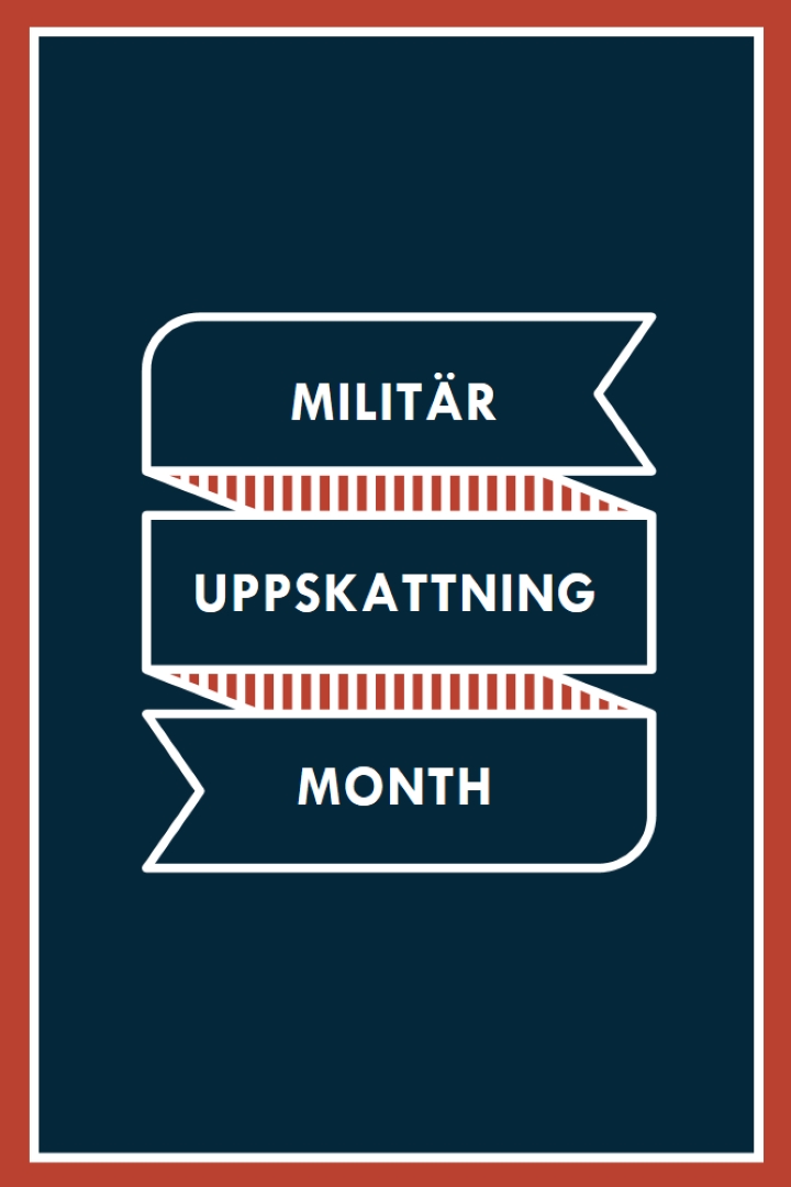 Fira militär uppskattningsmånad blue modern-simple