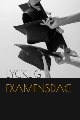 Glad examensdag black modern-simple