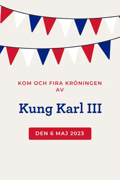 Kom och fira kröningen red modern-simple