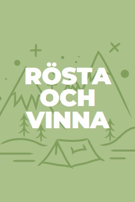 Rösta och vinna green whimsical-line