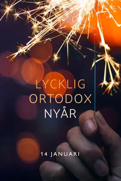 Gott ortodoxt nyår black modern-simple