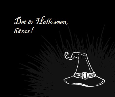 Det är Halloween black whimsical-line