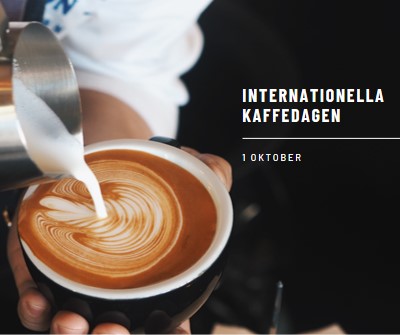 Internationella kaffedagen brown modern-simple