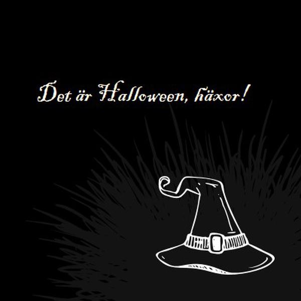 Det är Halloween black whimsical-line