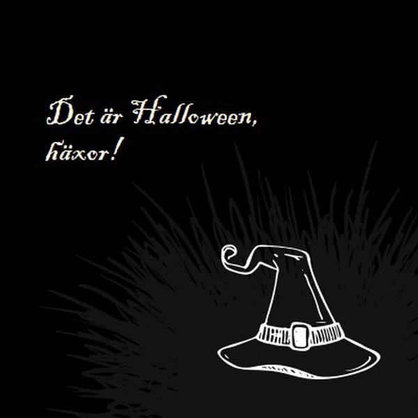 Det är Halloween black whimsical-line