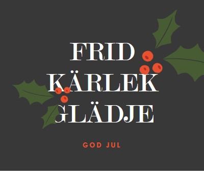 Frid, kärlek, glädje gray modern-simple