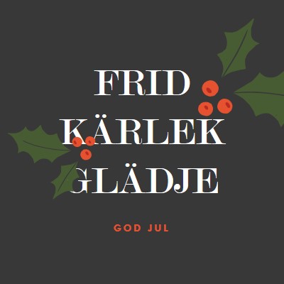 Frid, kärlek, glädje gray modern-simple