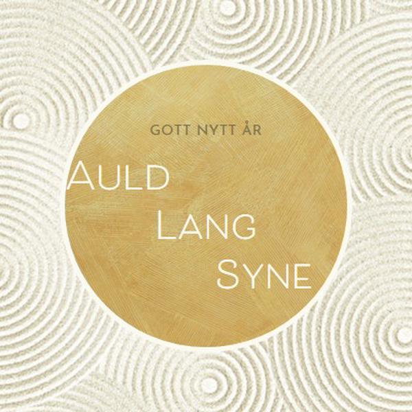 Gott nytt år (auld lang syne) white modern-simple