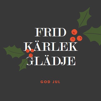 Frid, kärlek, glädje gray modern-simple