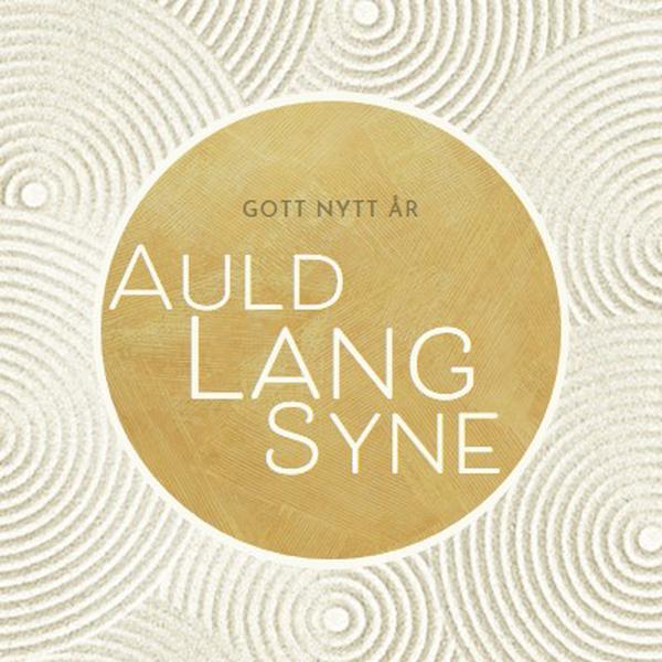 Gott nytt år (auld lang syne) white modern-simple