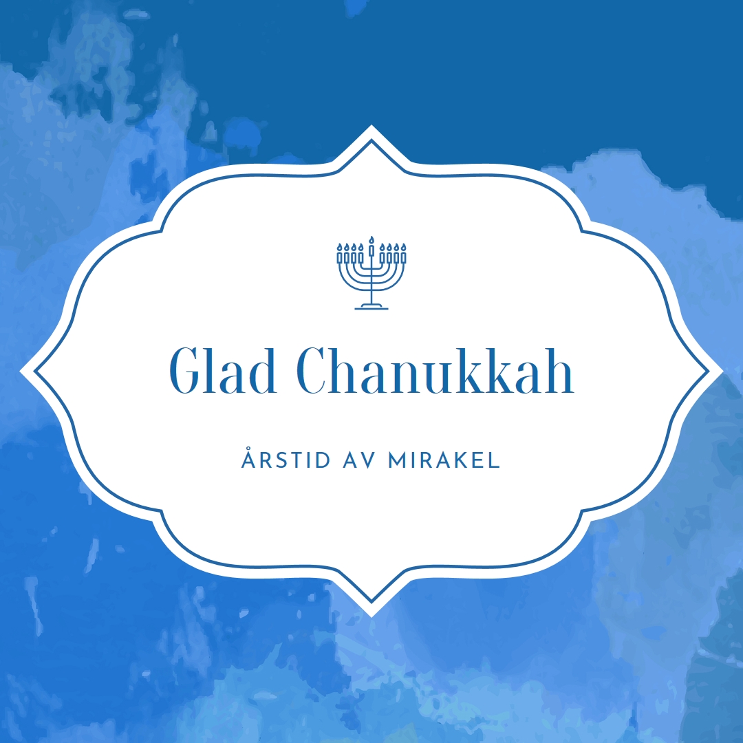 Menorah mirakel blue modern-simple