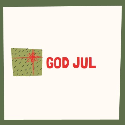 God julklapp white whimsical-color-block