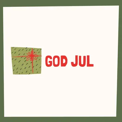 God julklapp white whimsical-color-block