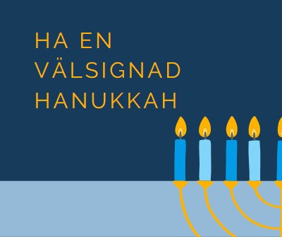 En välsignad Hanukkah blue modern-simple