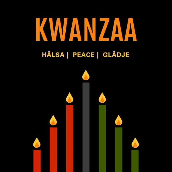 En Kwanzaa önskar black modern-color-block