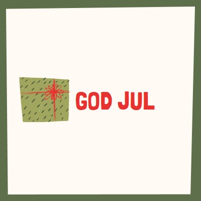 God julklapp white whimsical-color-block