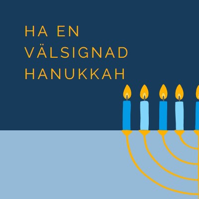 En välsignad Hanukkah blue modern-simple