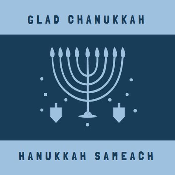 Hanukkahs välsignelser blue modern-simple