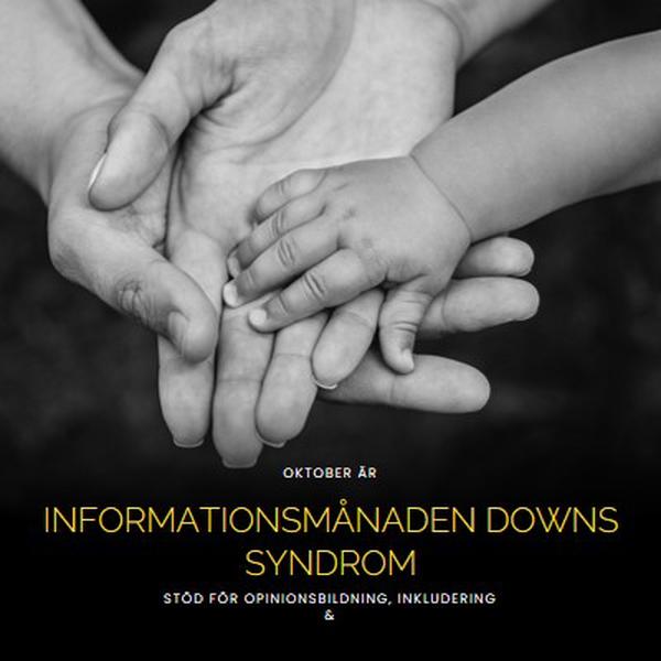 Downs syndrom, informationsmånad black modern-simple