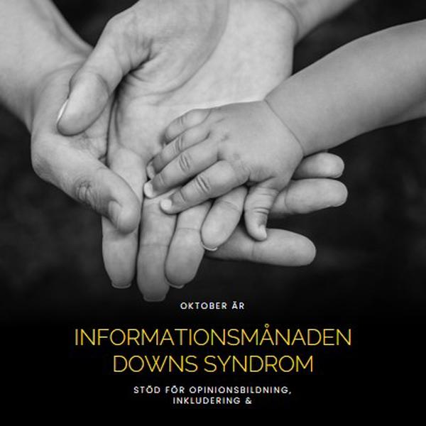 Downs syndrom, informationsmånad black modern-simple