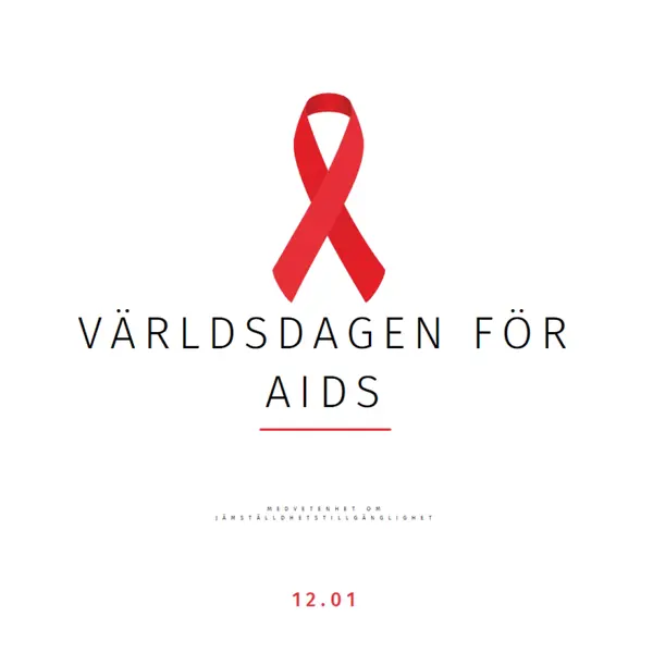 Öka aidsmedvetenheten white modern-simple