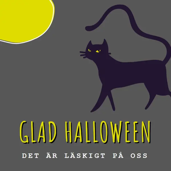 Läskig katt black whimsical-color-block