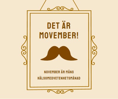 Mustascher för november brown vintage-retro