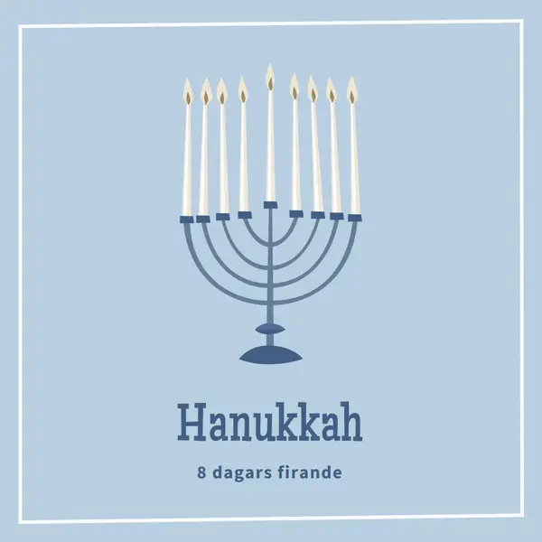 8 dagar hanukkah blue organic-simple