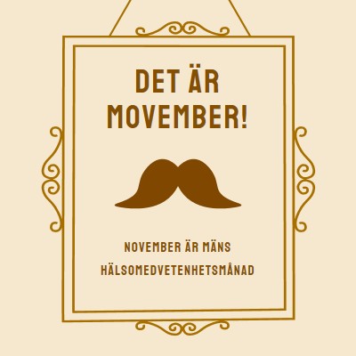 Mustascher för november brown vintage-retro