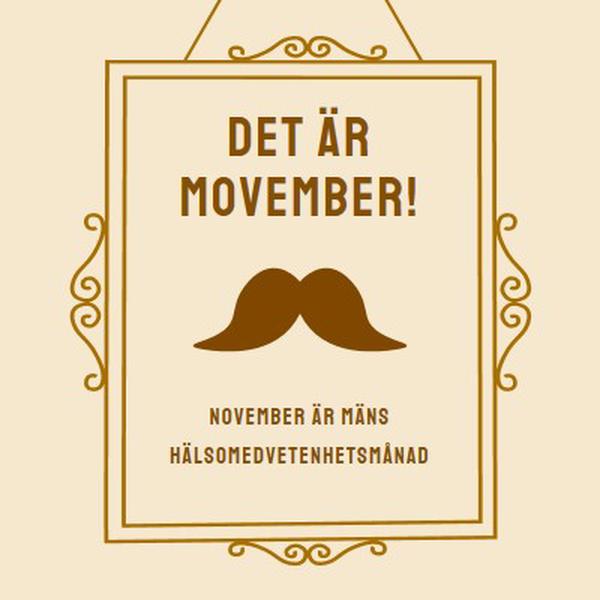 Mustascher för november brown vintage-retro