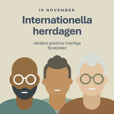 Internationella herrdagen gray modern-color-block