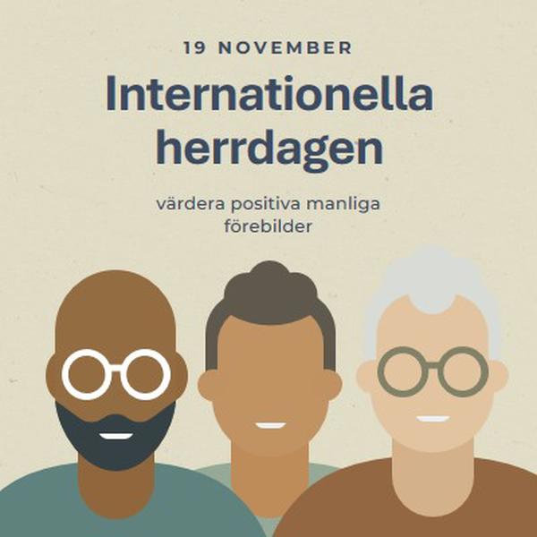 Internationella herrdagen gray modern-color-block