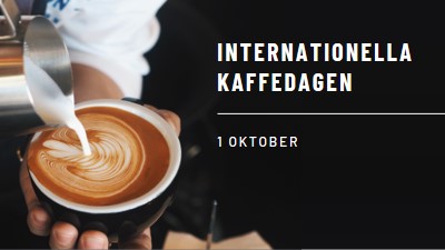 Internationella kaffedagen brown modern-simple