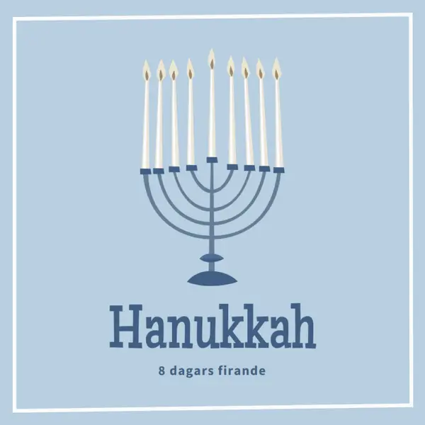 8 dagar hanukkah blue organic-simple