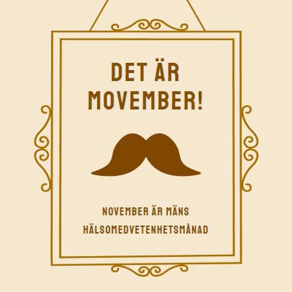 Mustascher för november brown vintage-retro