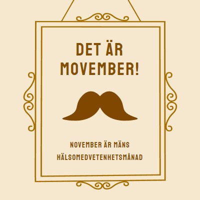 Mustascher för november brown vintage-retro