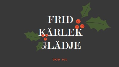 Frid, kärlek, glädje gray modern-simple