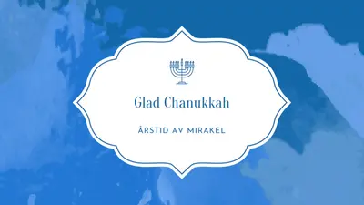 Menorah mirakel blue modern-simple