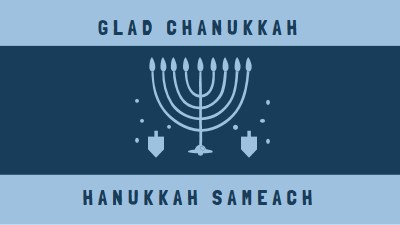 Hanukkahs välsignelser blue modern-simple