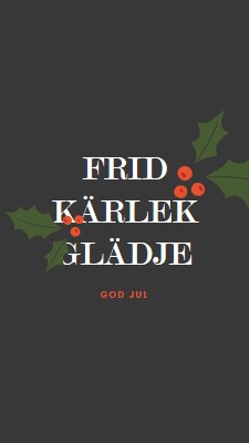 Frid, kärlek, glädje gray modern-simple