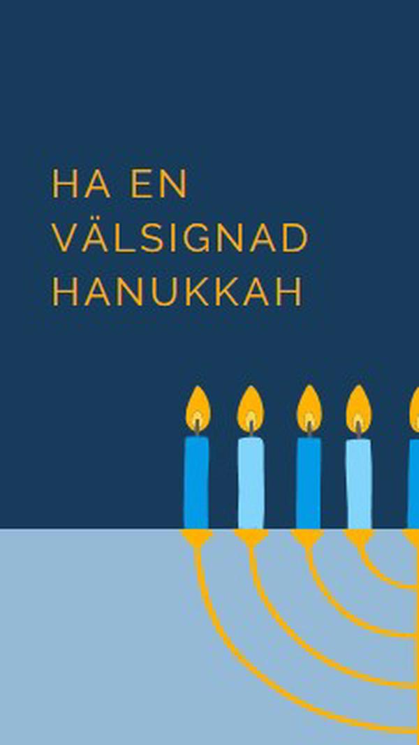 En välsignad Hanukkah blue modern-simple