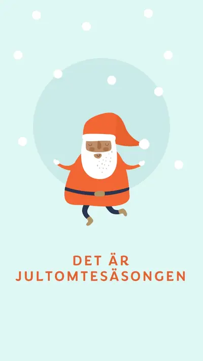 Det är jultomten blue whimsical-color-block